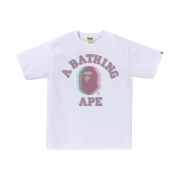 BAPE Glitch Art College T-Shirt White