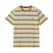 Fred Perry Stripe T-Shirt Silk Peach/Light Oyster/Dark Caramel