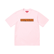 Supreme Satin Applique S/S Top Light Pink - 25SS