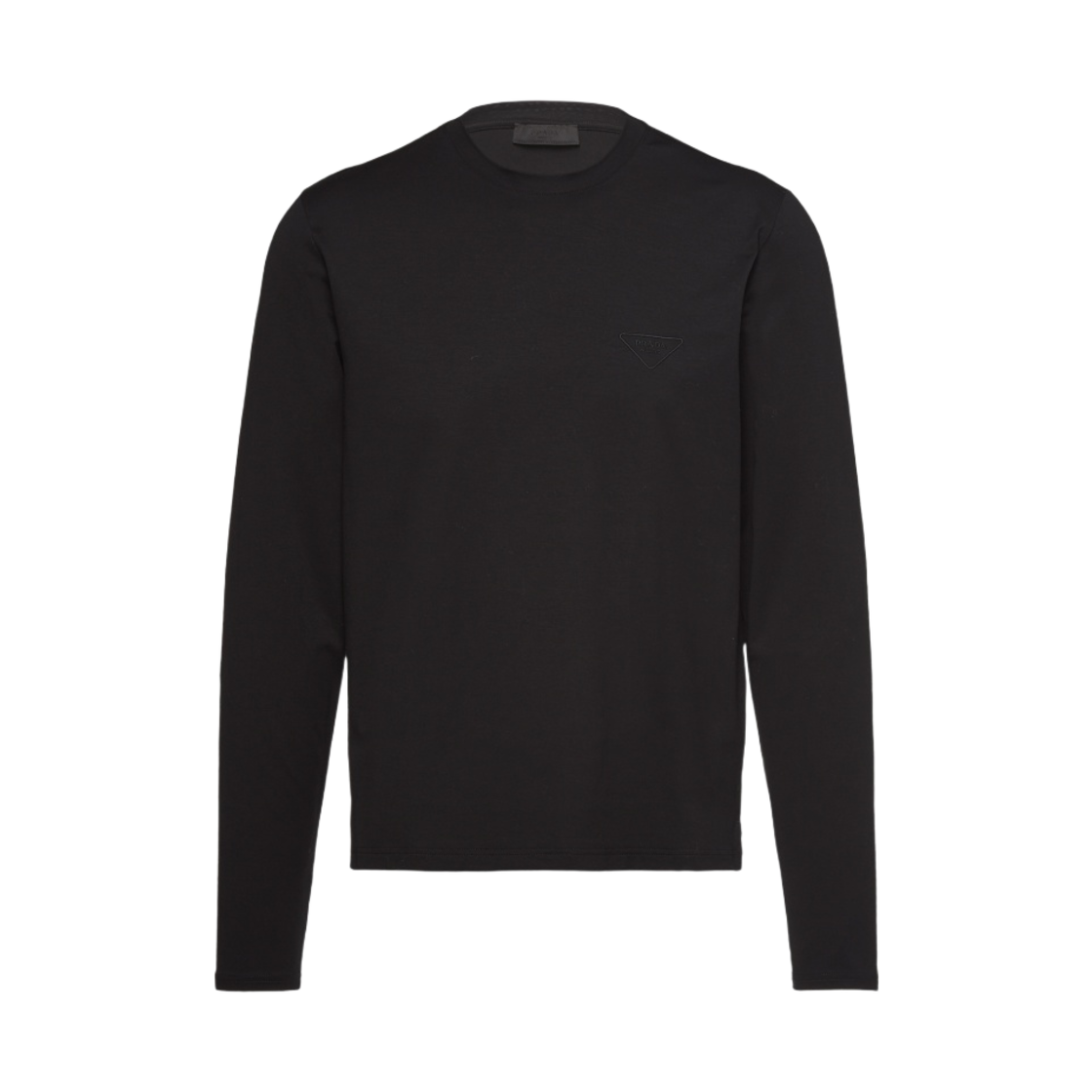 프라다 스트레치 코튼 티셔츠 블랙(Prada Stretch Cotton T-Shirt Black) - 1