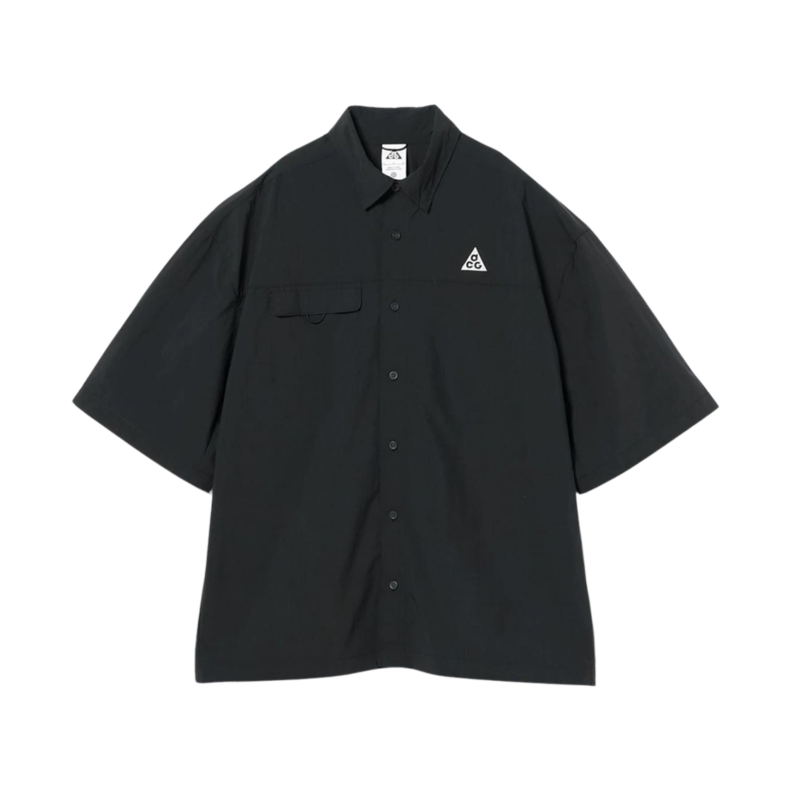 나이키 ACG 오브 위버 UV 리펠 숏슬리브 셔츠 블랙 앤트러사이트 - 아시아(Nike ACG Orb Weaver UV Repel Short Sleeve Shirt Black Anthracite - Asia)