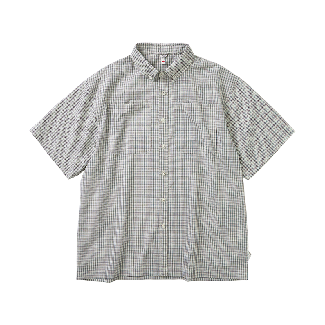 파운드포켓 비디 플레이드 포켓 에스에스 셔츠 아이보리(Found Pocket BD Plaid Pocket S/S Shirt Ivory)
