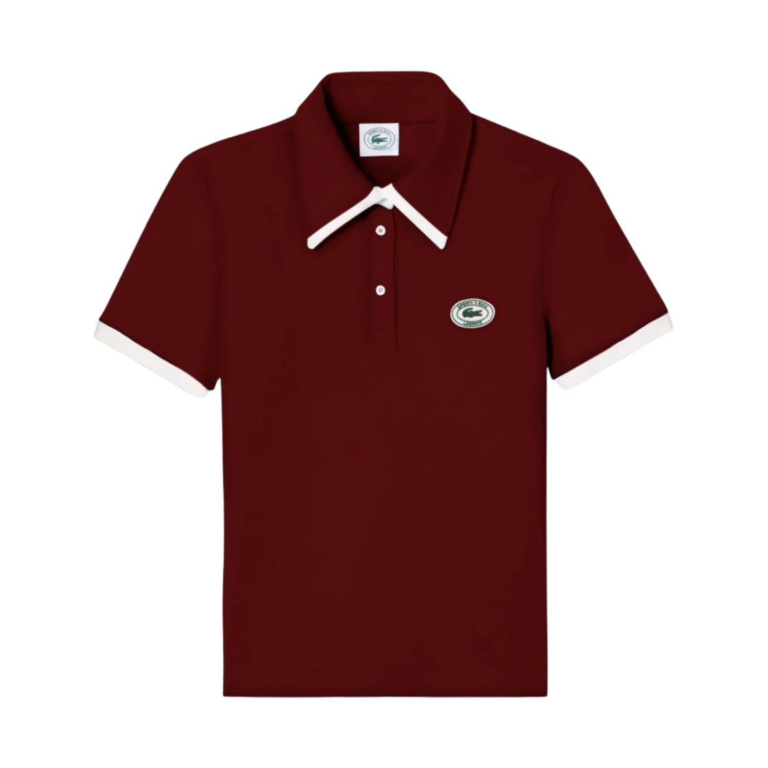 (W) 라코스테 x 스포티 앤 리치 피케 폴로 피노 파린((W) Lacoste x Sporty & Rich Pique Polo Pinot Farine) - 1
