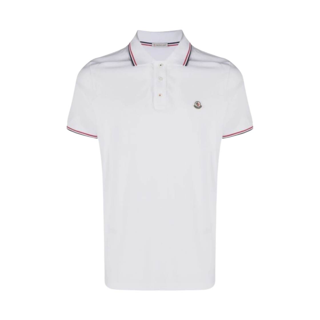 I2-091-8A70300-84556-001 Moncler Logo Polo Shirt White - 23FW