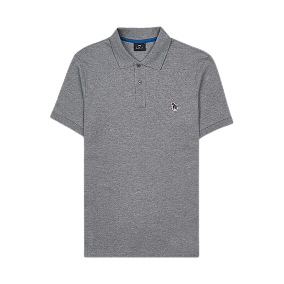 M2R-183K-PZEBRA-72 Paul Smith Cotton Pique Zebra Logo Polo Shirt Grey