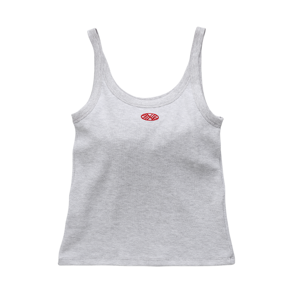 TNK-RVSB-WF-WMG Menasoo Track Logo Reversible Waffle Sleeveless White Melange