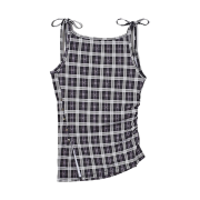 Yunse Women Olive Sleeveless Top Check