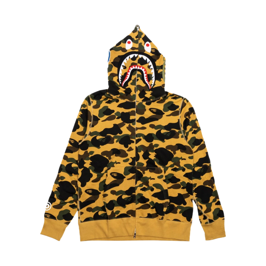 베이프 퍼스트 카모 샤크 풀 집 후드 옐로우(BAPE 1st Camo Shark Full Zip Hoodie Yellow)