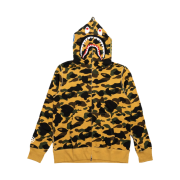 BAPE 1st Camo Shark Full Zip Hoodie Yellow