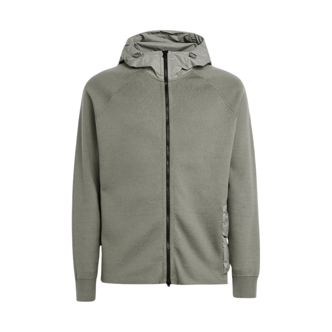 C.P. 컴퍼니 메트로폴리스 시리즈 더블 믹스드 지퍼 후드 실버 세이지 브라운 - 23FW(C.P. Company Metropolis Series Double Mixed Zipped Hoodie Silver Sage Brown - 23FW)