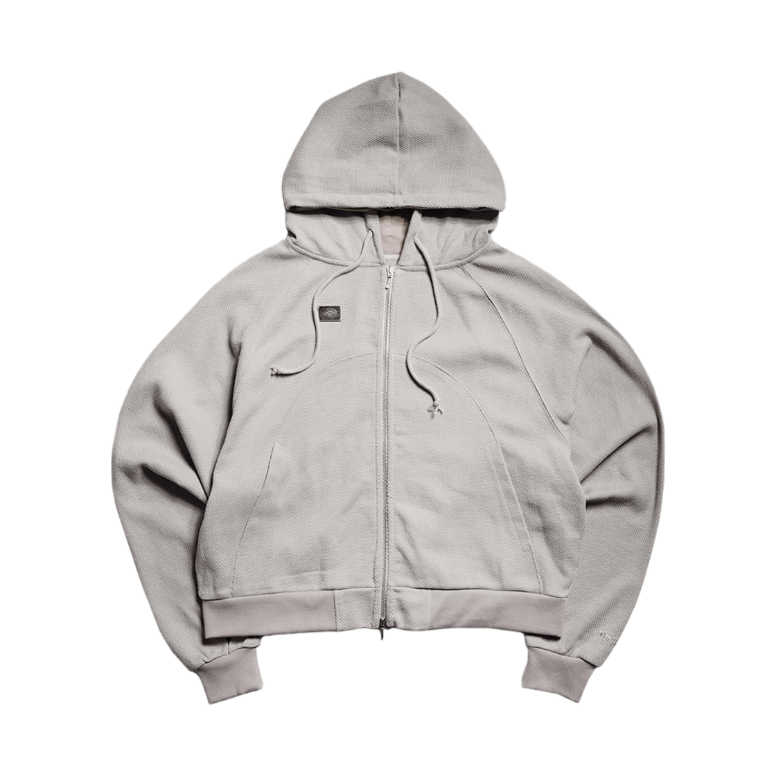 24FW-LSHJGR Traktat Round Shoulder Zip-Up Hoodie Gray