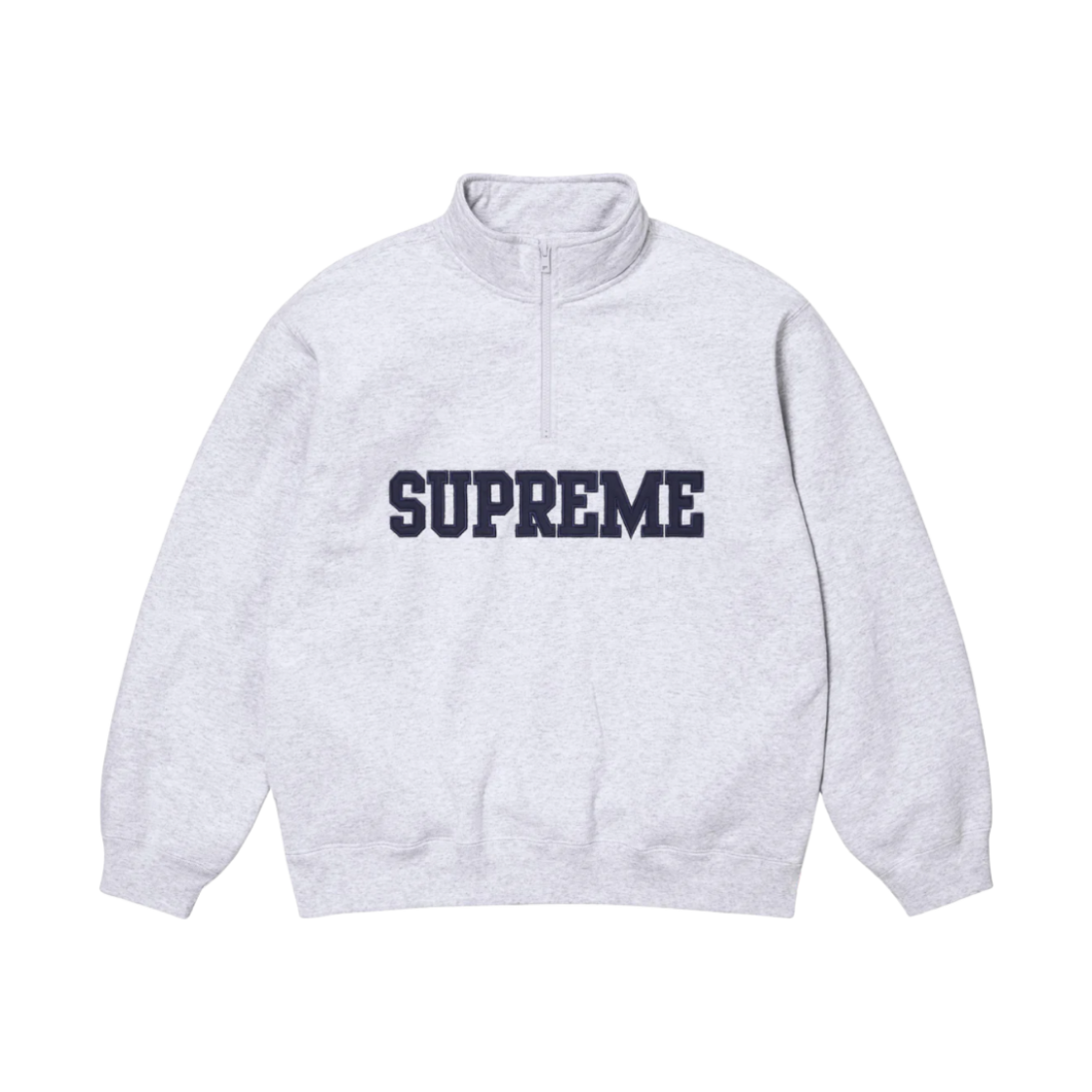 슈프림 컬리지에이트 하프 집 풀오버 애쉬 그레이 - 24FW