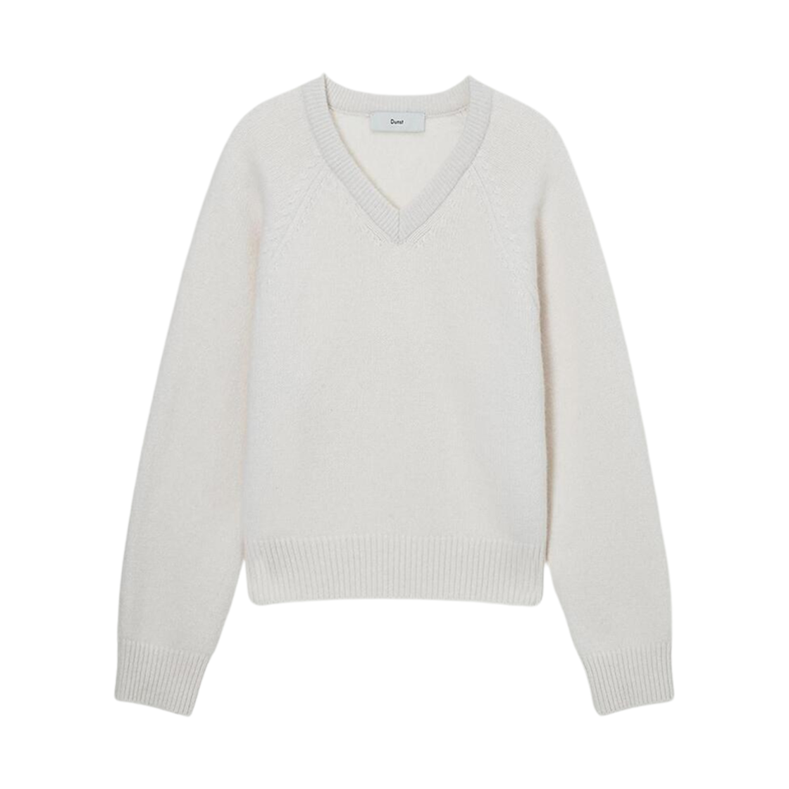 던스트 메리노 울 브이넥 스웨터 크림(Dunst Merino Wool V-Neck Sweater Cream) - 1