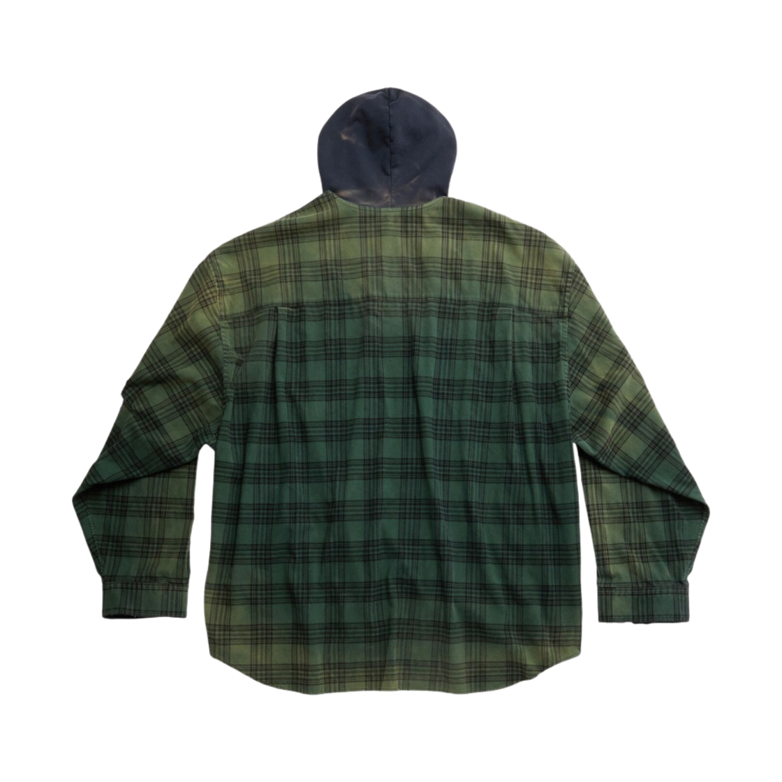 발렌시아가 오버사이즈 후드 셔츠 그린(Balenciaga Oversized Hooded Shirt Green) - 2