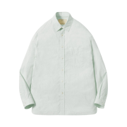 Pottery Comfort Shirt Cotton 80/1 Typewriter Cloth Resilient Finish Light Green