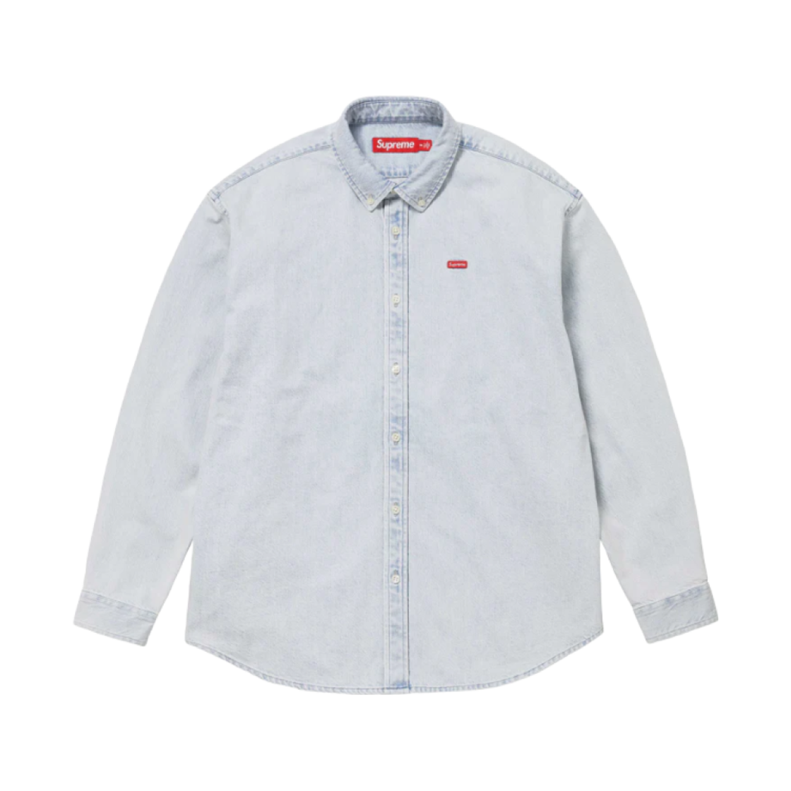 슈프림 스몰 박스 셔츠 워시드 데님 - 24FW(Supreme Small Box Shirt Washed Denim - 24FW)