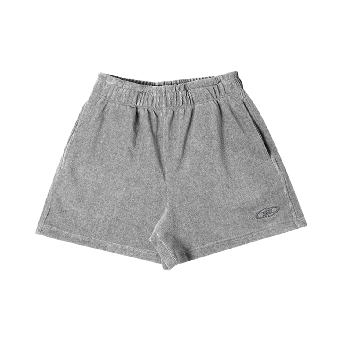 BF3WSP135MG BORN TO WIN B Chrome Velour Shorts Melange Grey
