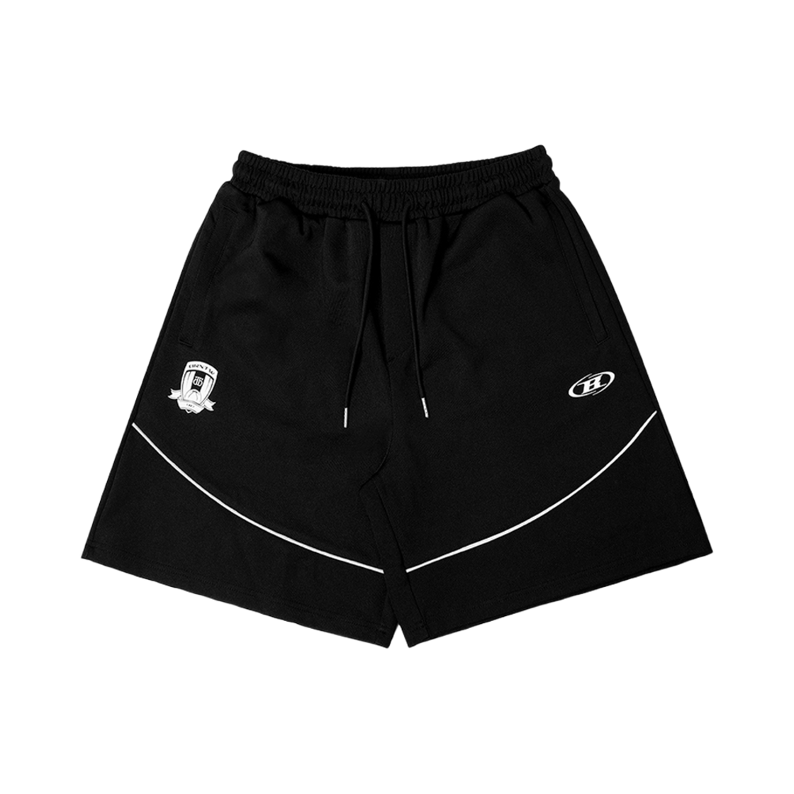 본투윈 실버 라인 져지 하프 팬츠 쇼츠 버전 블랙