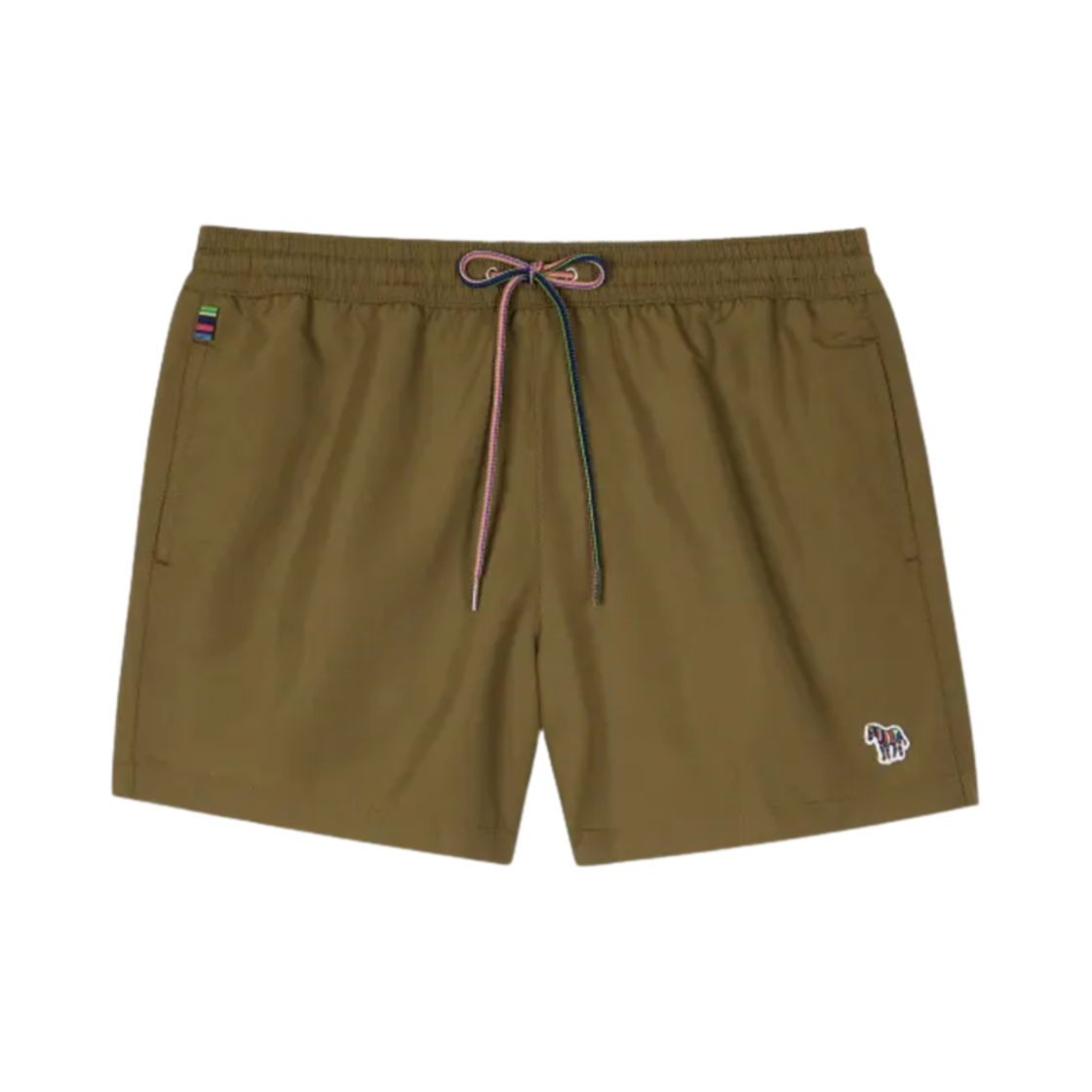 M1A-200A-AU285-35 Paul Smith Zebra Logo Swim Shorts Military Green