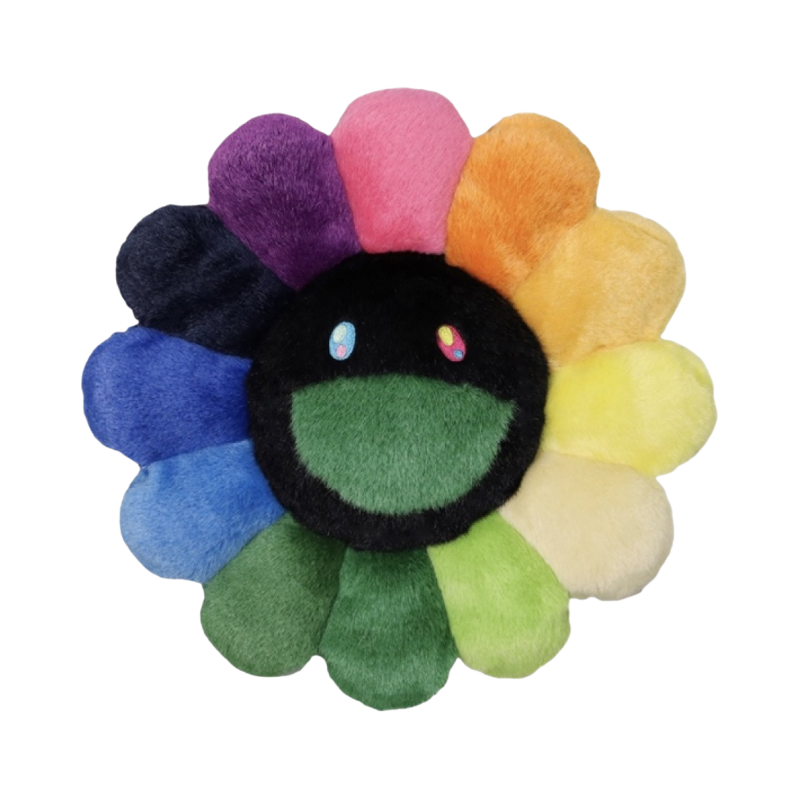 카이카이키키 플라워 쿠션 60cm 레인보우 & 블랙(Kaikai Kiki Flower Cushion 60cm Rainbow & Black)