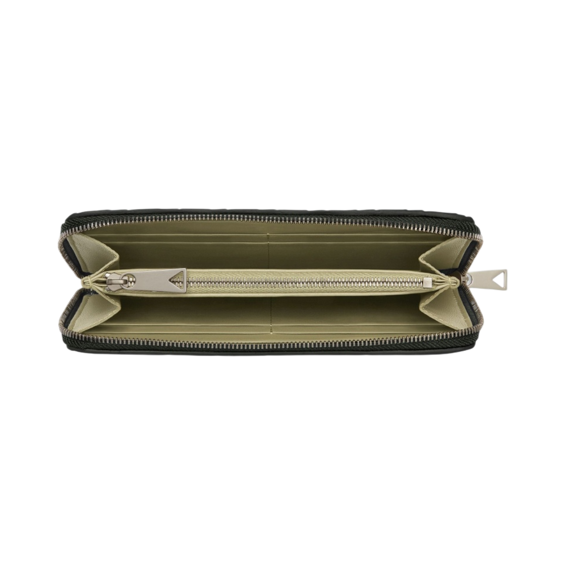 보테가 베네타 인트레치아토 집 어라운드 지갑 다크 그린 트래버틴(Bottega Veneta Intrecciato Zip Around Wallet Dark Green Travertine) - 2