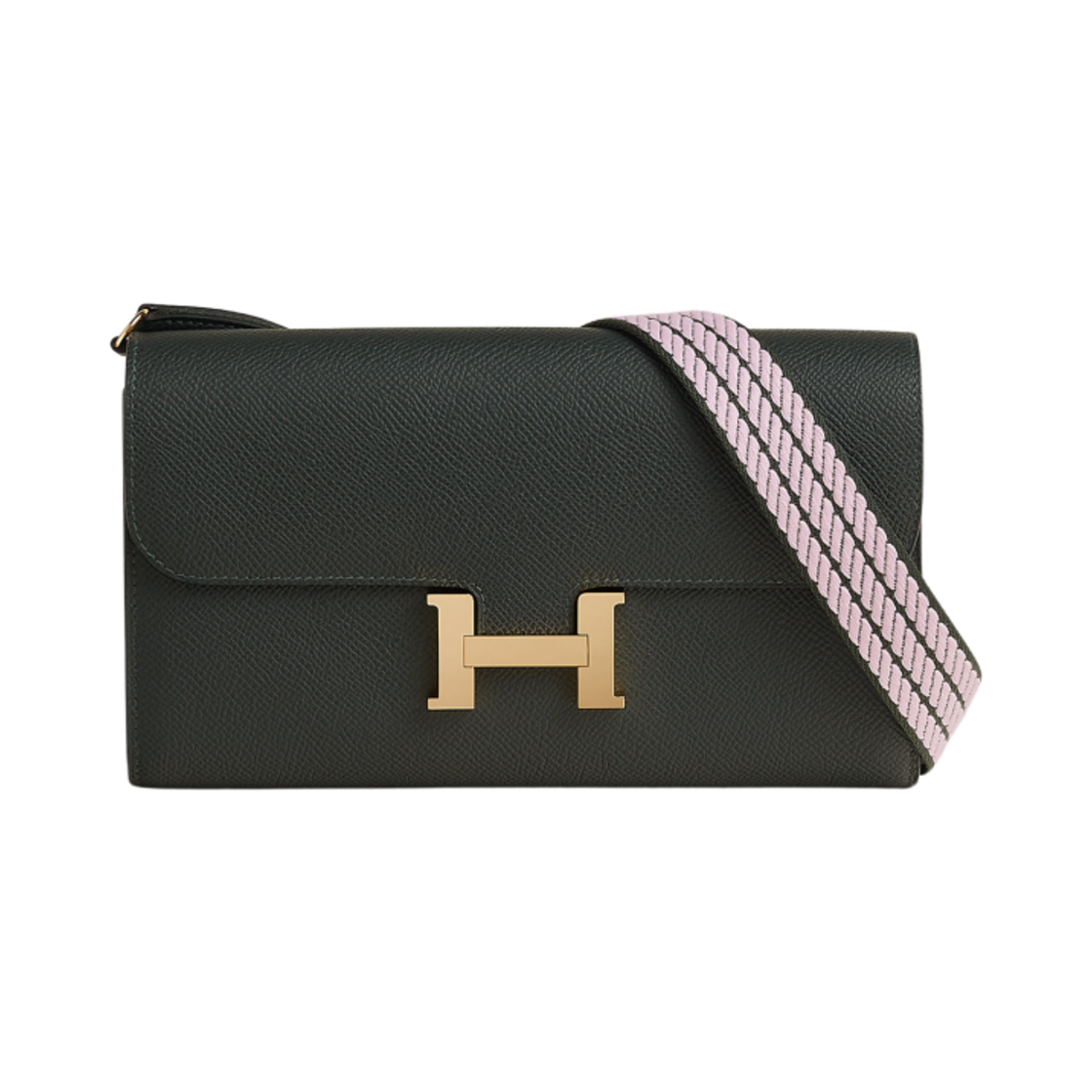 에르메스 콘스탄스 롱 투 고 지갑 앱송 코르다쥬 & 골드 하드웨어 베르 퐁쎄 로즈 달링(Hermes Constance Long To Go Wallet Epsom Cordage & Gold Vert Fonce Rose Darling) - 3