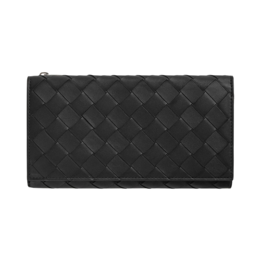 Bottega Veneta Long Wallet with Coin Purse Black
