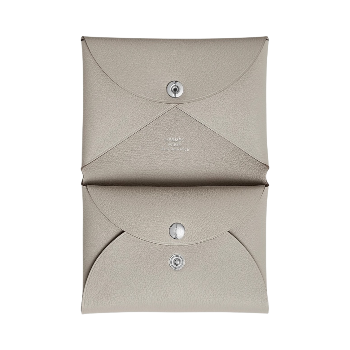 에르메스 칼비 듀오 컴팩트 카드 홀더 에버컬러 & 팔라듐 하드웨어 베통(Hermes Calvi Duo Compact Card Holder Evercolor & Palladium Beton) - 2