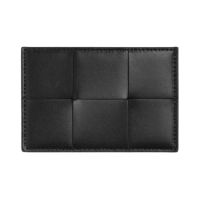 Bottega Veneta Cassette Business Card Case Black Parakeet