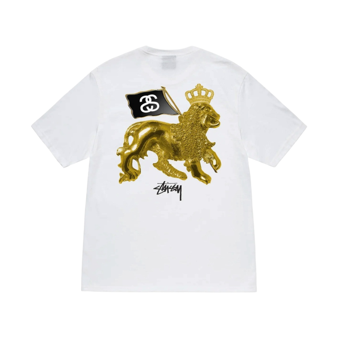 ★韓国の人気★【STUSSY】★GOLD LION TE.E★Tシャツ★WHITE★ Stussy Gold Lion Heavyweight T-Shirt White | Glue Store
