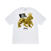 Stussy Gold Lion T-Shirt White