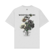 Wooyoungmi Flower Print Back Logo T-Shirt White - 23FW