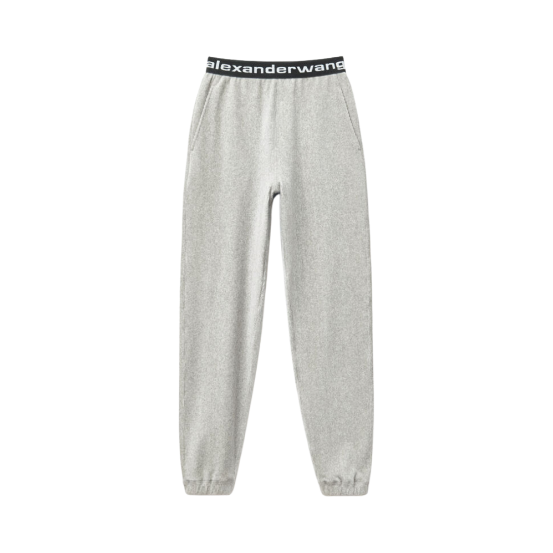 (W) 알렉산더 왕 스트레치 코듀로이 로고 엘라스틱 팬츠 그레이((W) Alexander Wang Logo Elastic Jogger in Stretch Corduroy Grey)
