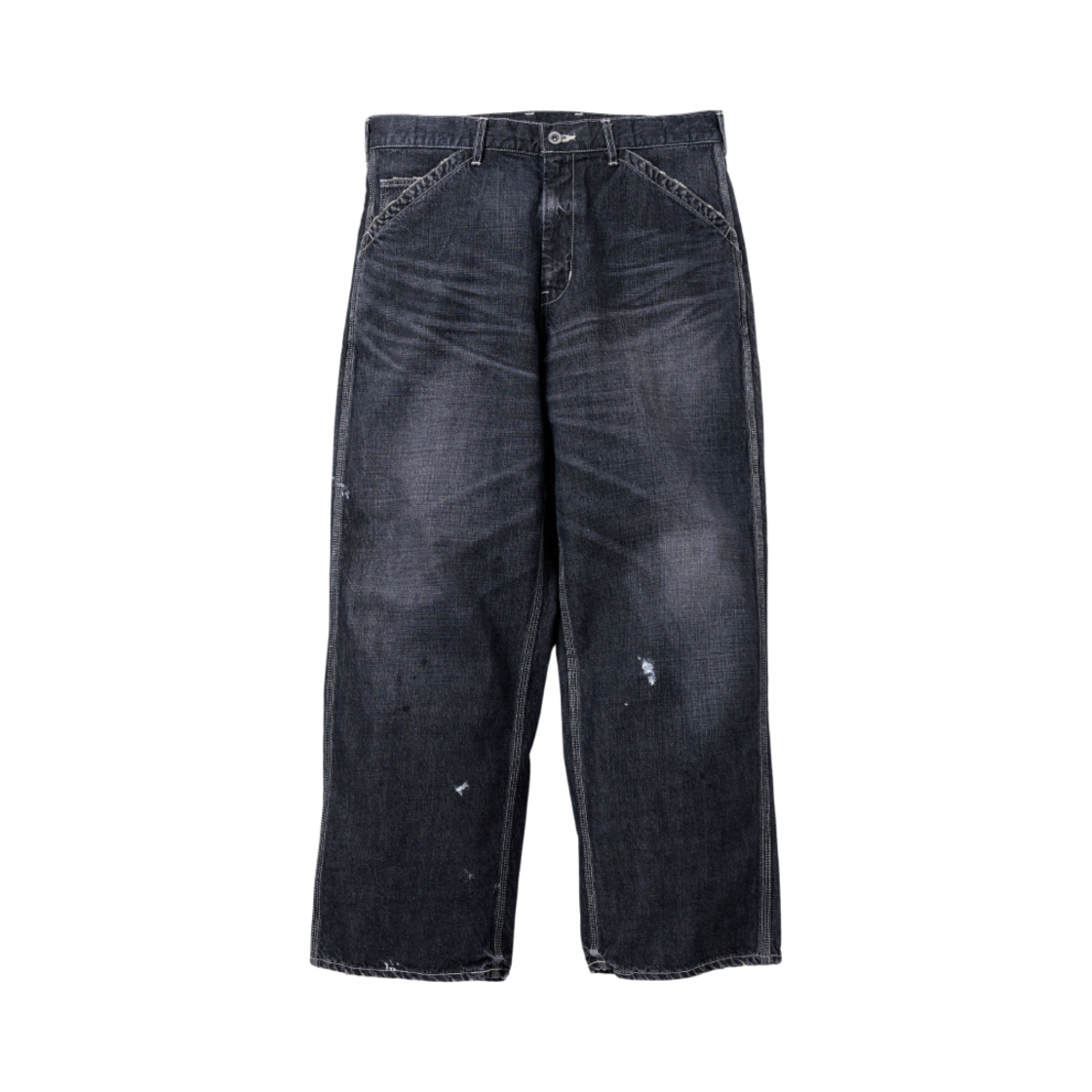 242SPNH-PTM04 Neighborhood Washed Utility Pants Black