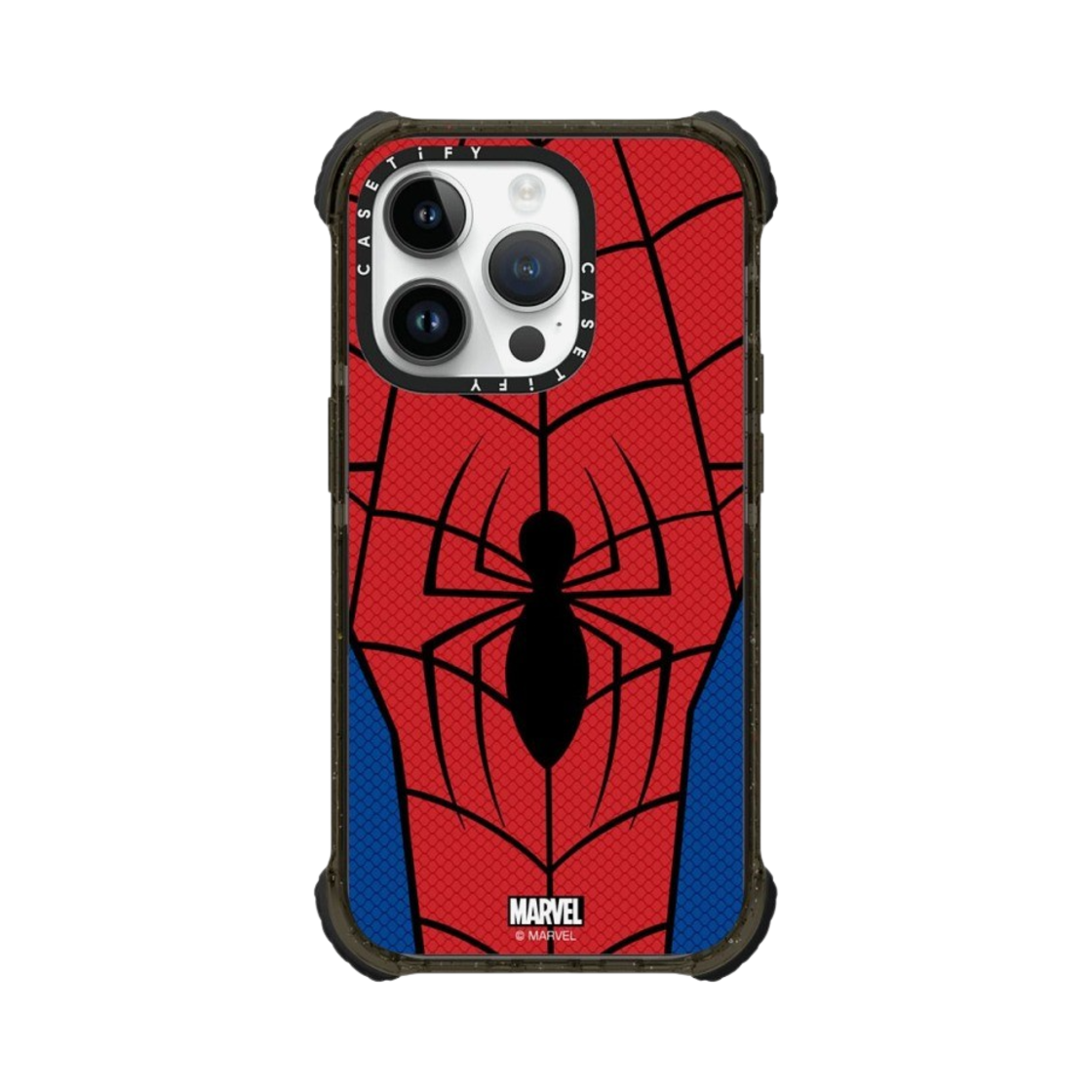 케이스티파이 x 마블 아이폰 스파이더맨 수트 울트라 임팩트 범퍼 케이스 클리어 블랙(Casetify x Marvel iPhone Spider-Man Suit Ultra Impact Bumper Case Clear Black) - 1