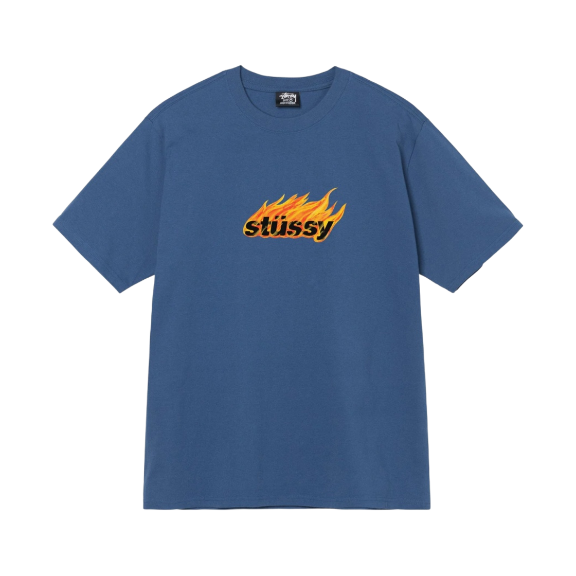 1904763 Stussy Flames T-Shirt Midnight - 대표 이미지 #1