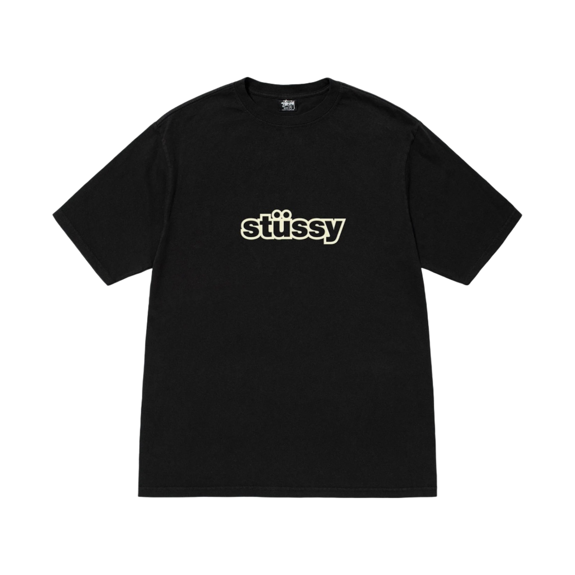 스투시 식 피그먼트 다이드 티셔츠 블랙(Stussy Thick Pigment Dyed T-Shirt Black) - 1