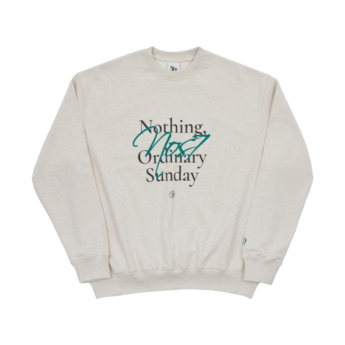 NOS7 커시브 스웨트셔츠 그레이(NOS7 Cursive Sweatshirt Grey)