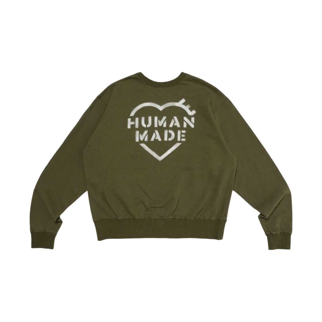 휴먼 메이드 크롭 밀리터리 스웨트셔츠 올리브 드랩(Human Made Cropped Military Sweatshirt Olive Drab) - 2