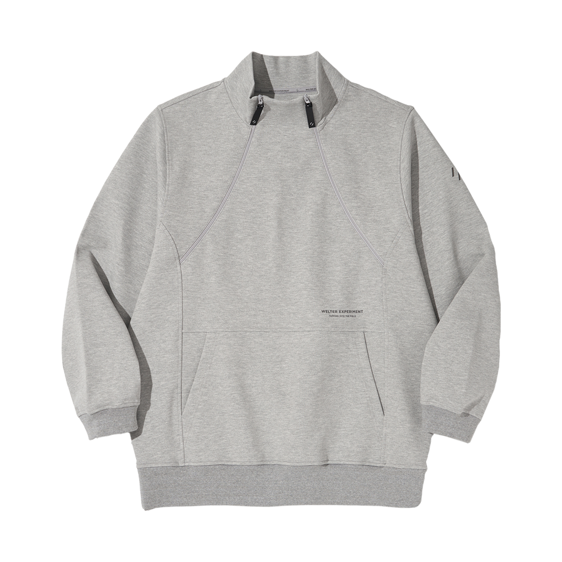WOL092 Welter Experiment Double Half Zip Sweatshirt Melange