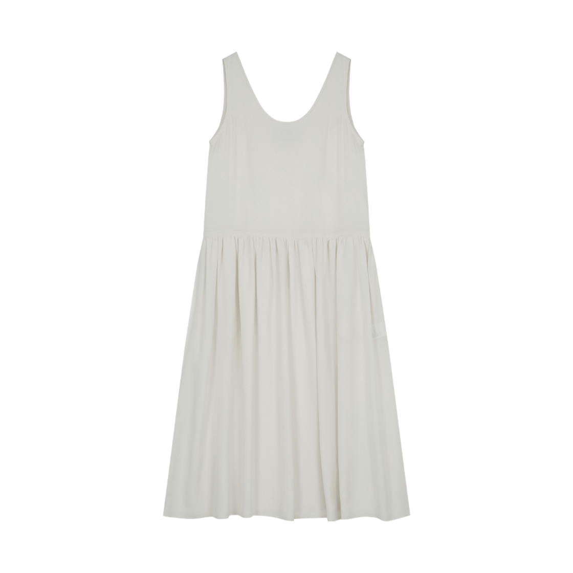 252-2902-02 VIS A VIS Tank Top Gathered Dress Ivory