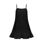 Margarin Fingers Wrinkle Ribbon One Piece Black
