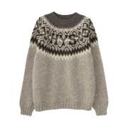 Hysteric Glamour x Harley of Scotland HYS Logo Jacquard Nordic Sweater Blue