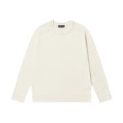 BY RANG Crew Neck Cotton Wool Sweater Ivory
