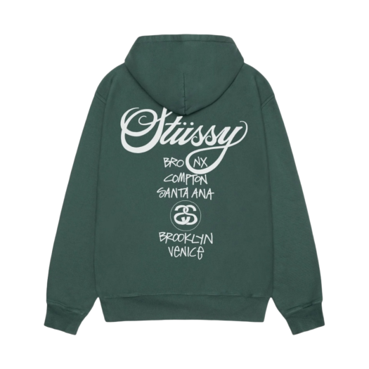 스투시 월드투어 후드 피그먼트 다이드 퍼플 | Stussy | KREAM