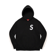 Supreme S Logo Split Hooded Sweatshirt Black - 21FW