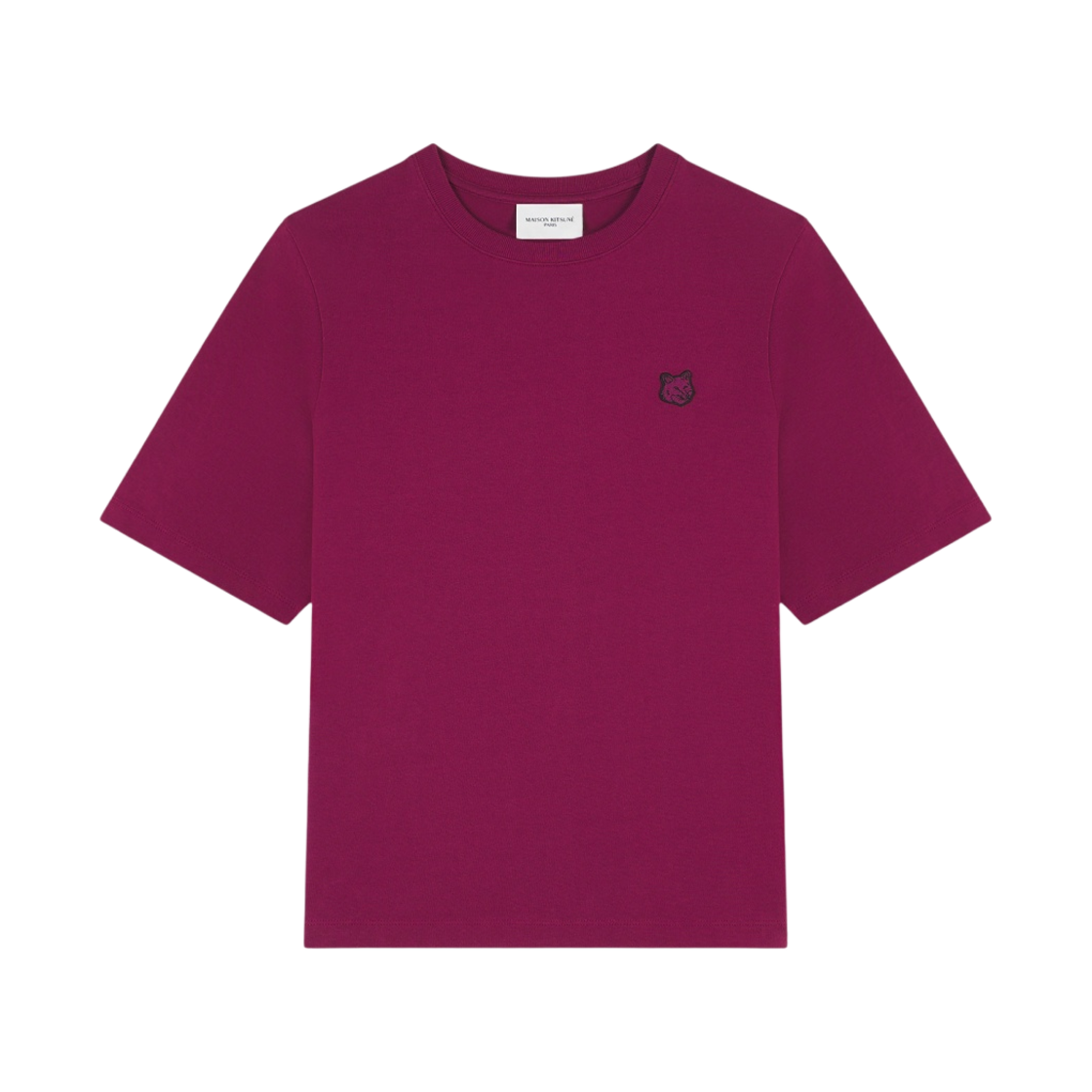 (W) 메종 키츠네 볼드 폭스 헤드 패치 컴포트 티셔츠 그레이프((W) Maison Kitsune Bold Fox Head Patch Comfort T-Shirt Grape) - 1