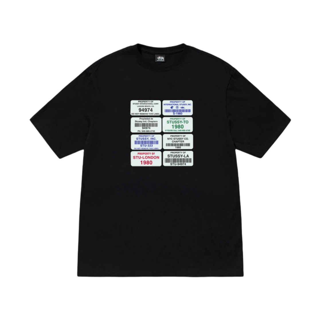 1905057 Stussy Codes T-Shirt Black