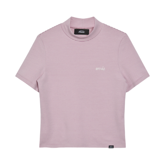 emis Tシャツ ピンクホワイト EMIS(エミス) Tシャツ・カットソー(レディース) - 海外通販のBUYMA