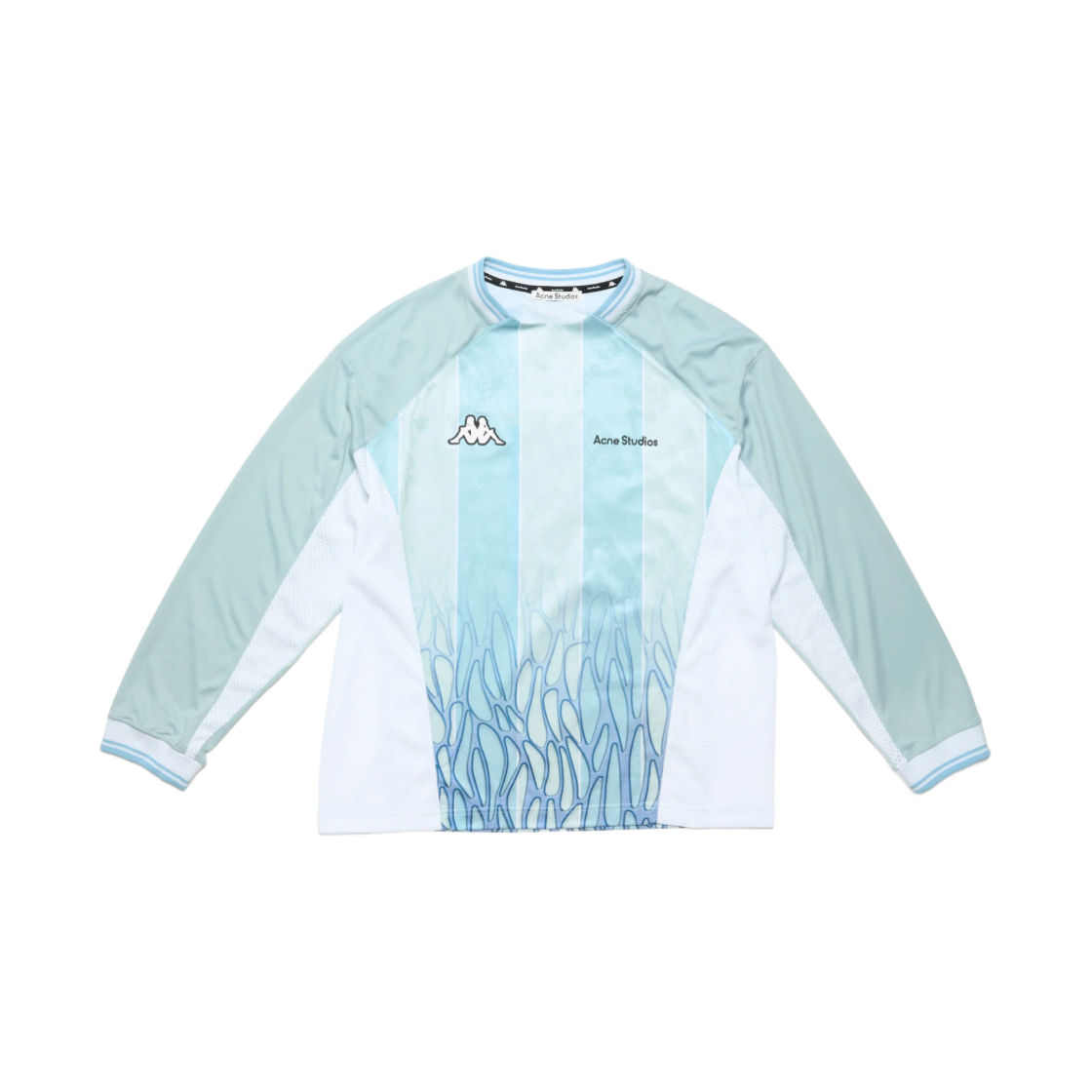 아크네 스튜디오 x 카파 로고 티셔츠 그레이 라이트 블루(Acne Studios x Kappa Logo T-Shirt Grey Light Blue)